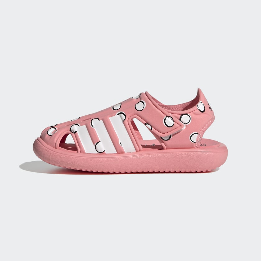 Adidas pink store beach shoes