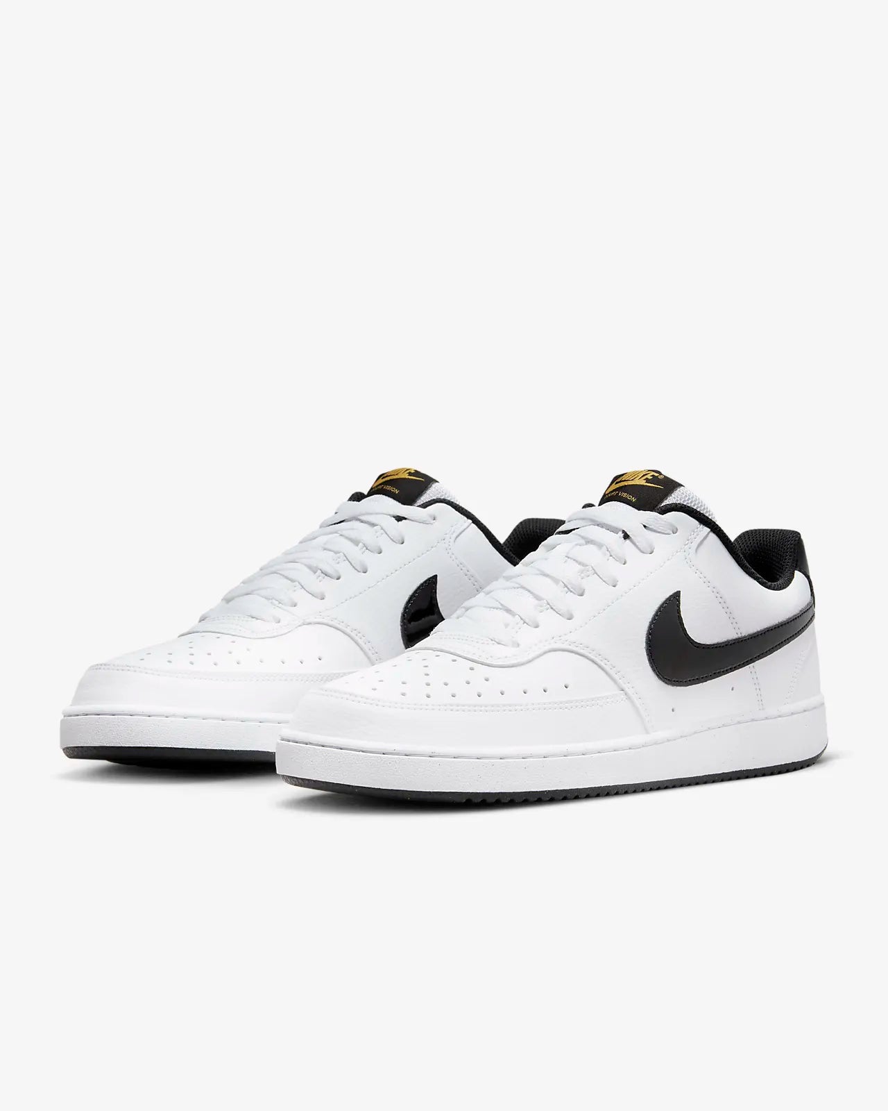 NIKE COURT VISION LO - WHITE/BLACK-METALLIC GOLD