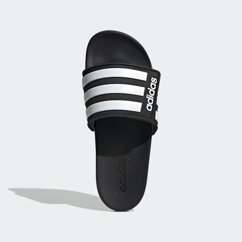 Adidas sliders black and top white