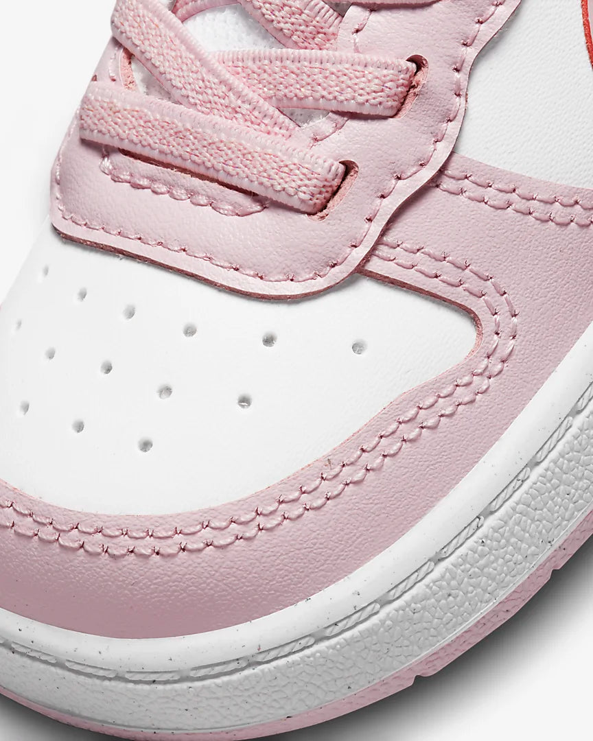 NIKE INFANT COURT BOROUGH LOW TDV WHITE/PINK FOAM – Lotsa Shoes
