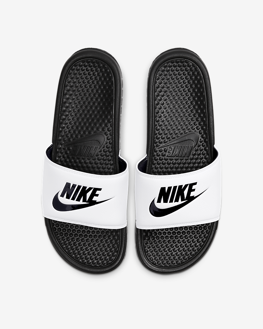 Nike Benassi JDI slides - white/black-black