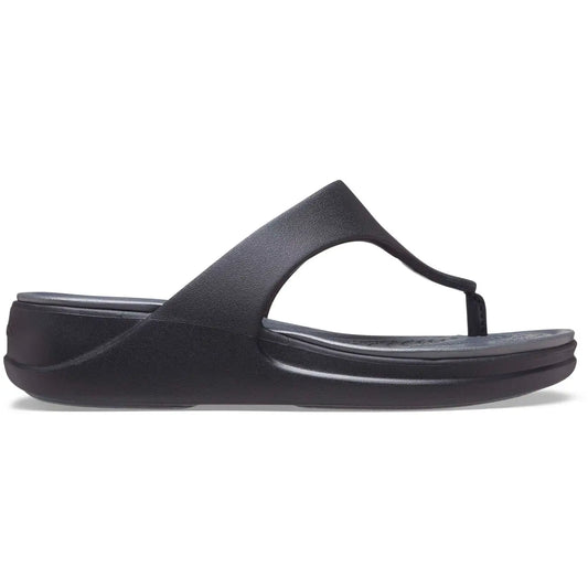 CROCS WOMENS BOCA WEDGE FLIP - BLACK