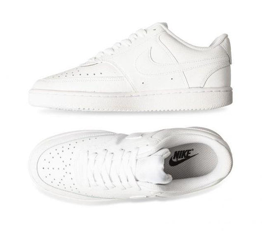 NIKE WOMENS COURT VISION LOW - WHITE/WHITE/WHITE