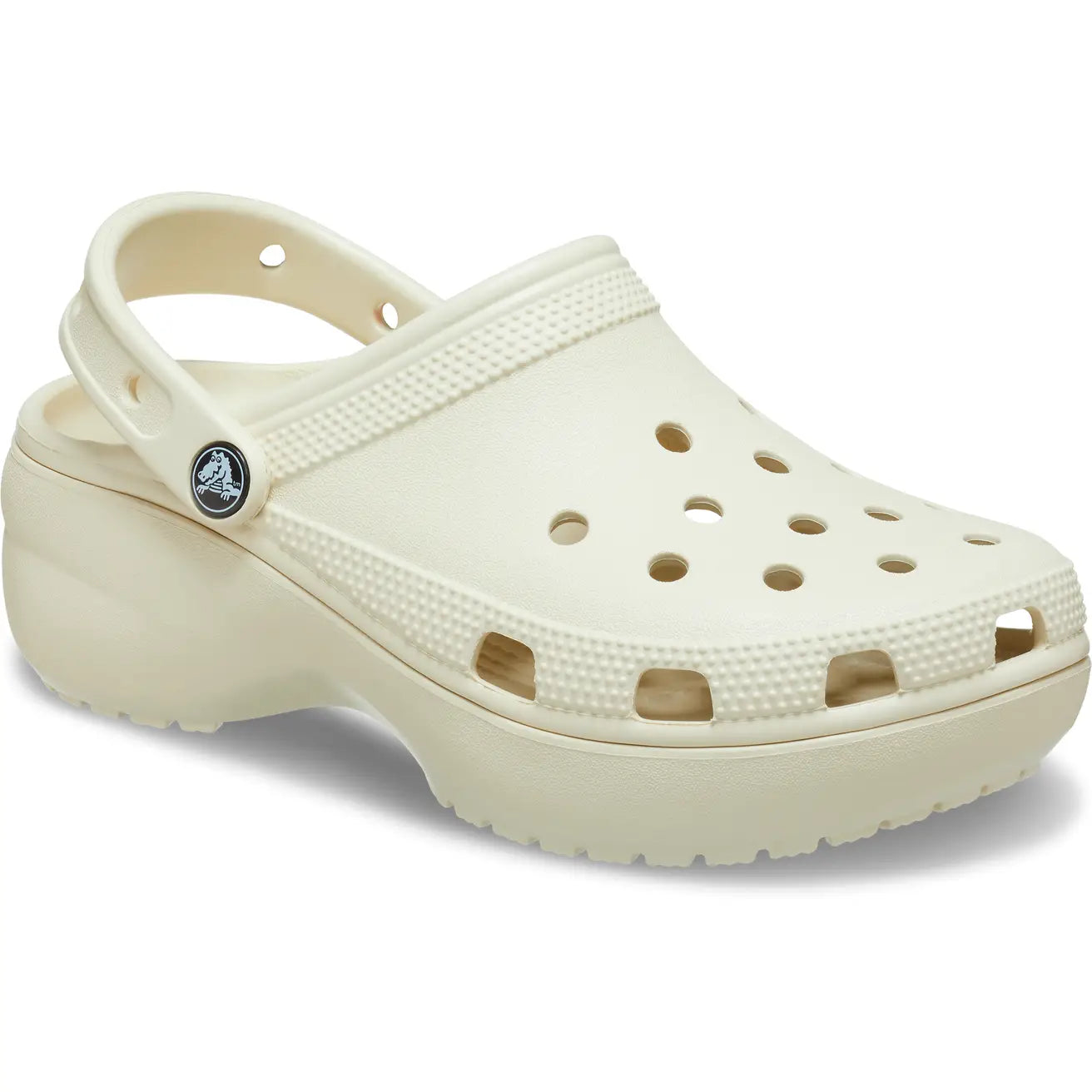 CROCS WOMENS CLASSIC PLATFORM CLOG - BONE