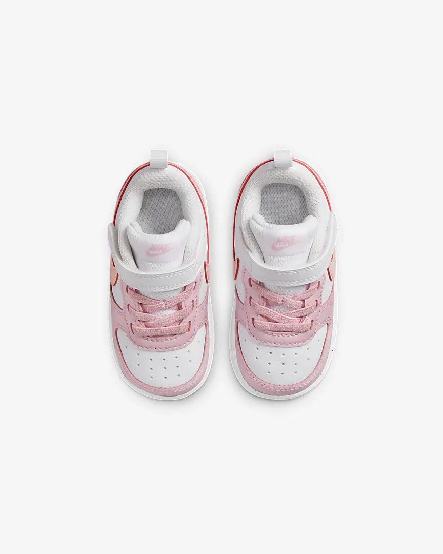 NIKE INFANT COURT BOROUGH LOW 2 TDV - WHITE/PINK FOAM