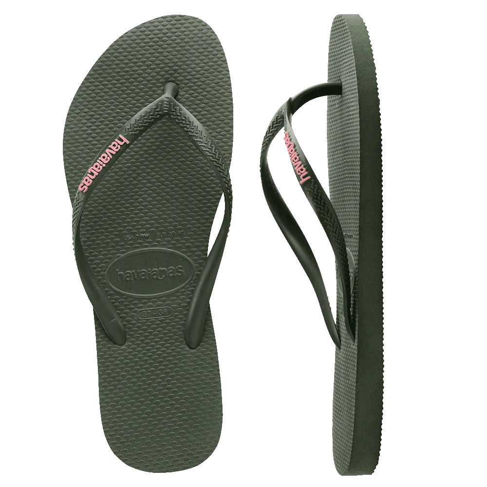 HAVAIANAS SLIM LOGO POP UP FC - GREEN