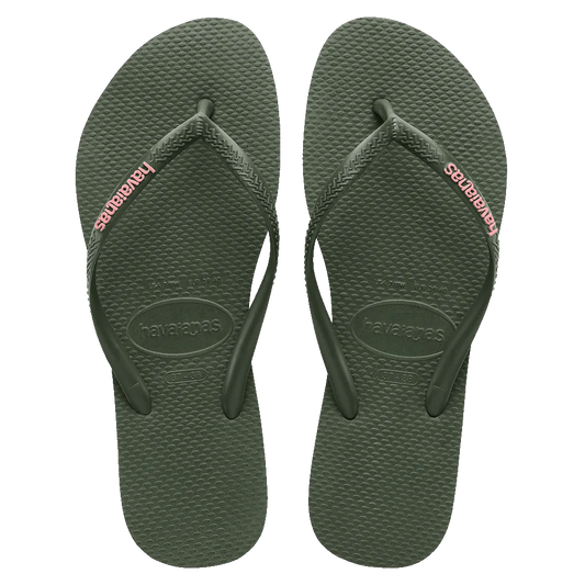 HAVAIANAS SLIM LOGO POP UP FC - GREEN