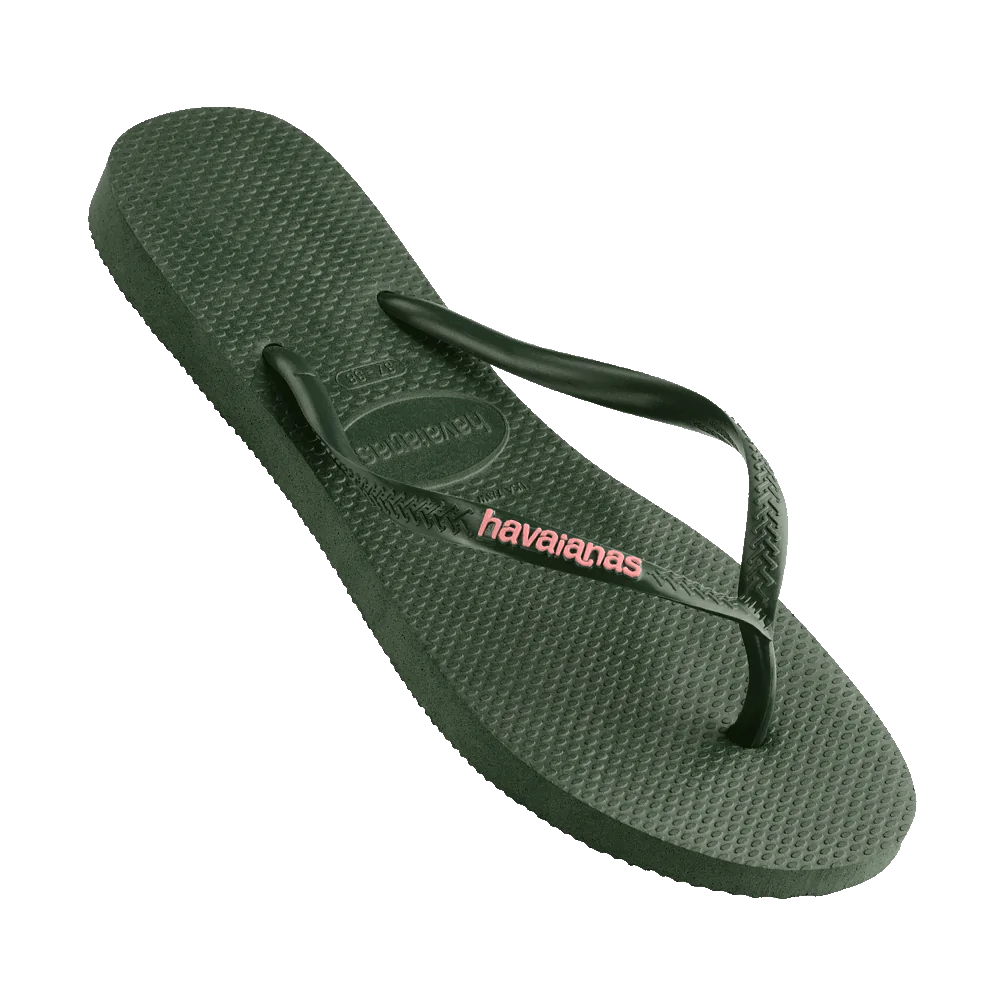 HAVAIANAS SLIM LOGO POP UP FC - GREEN