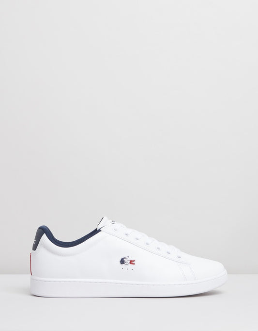 LACOSTE CARNABY EVO TRI - WHITE/NAVY/RED