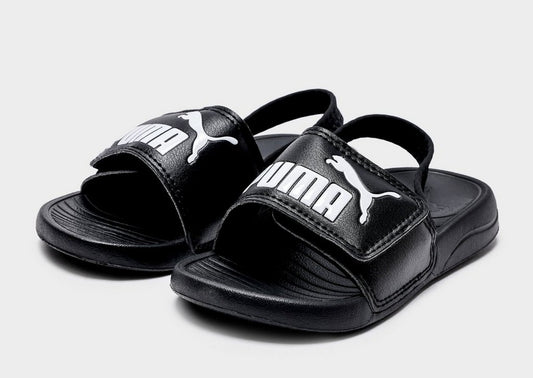 PUMA KIDS POPCAT 20 BACKSTRAP AC PS SANDAL - BLACK/WHITE