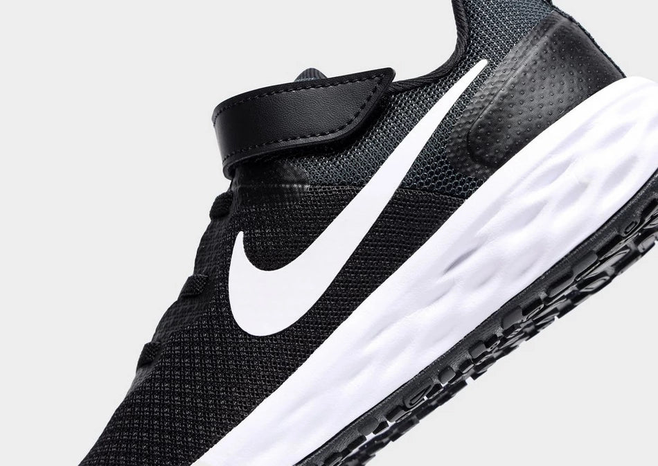 NIKE KIDS REVOLUTION 6 NN - BLACK/WHITE-DARK SMOKE GREY