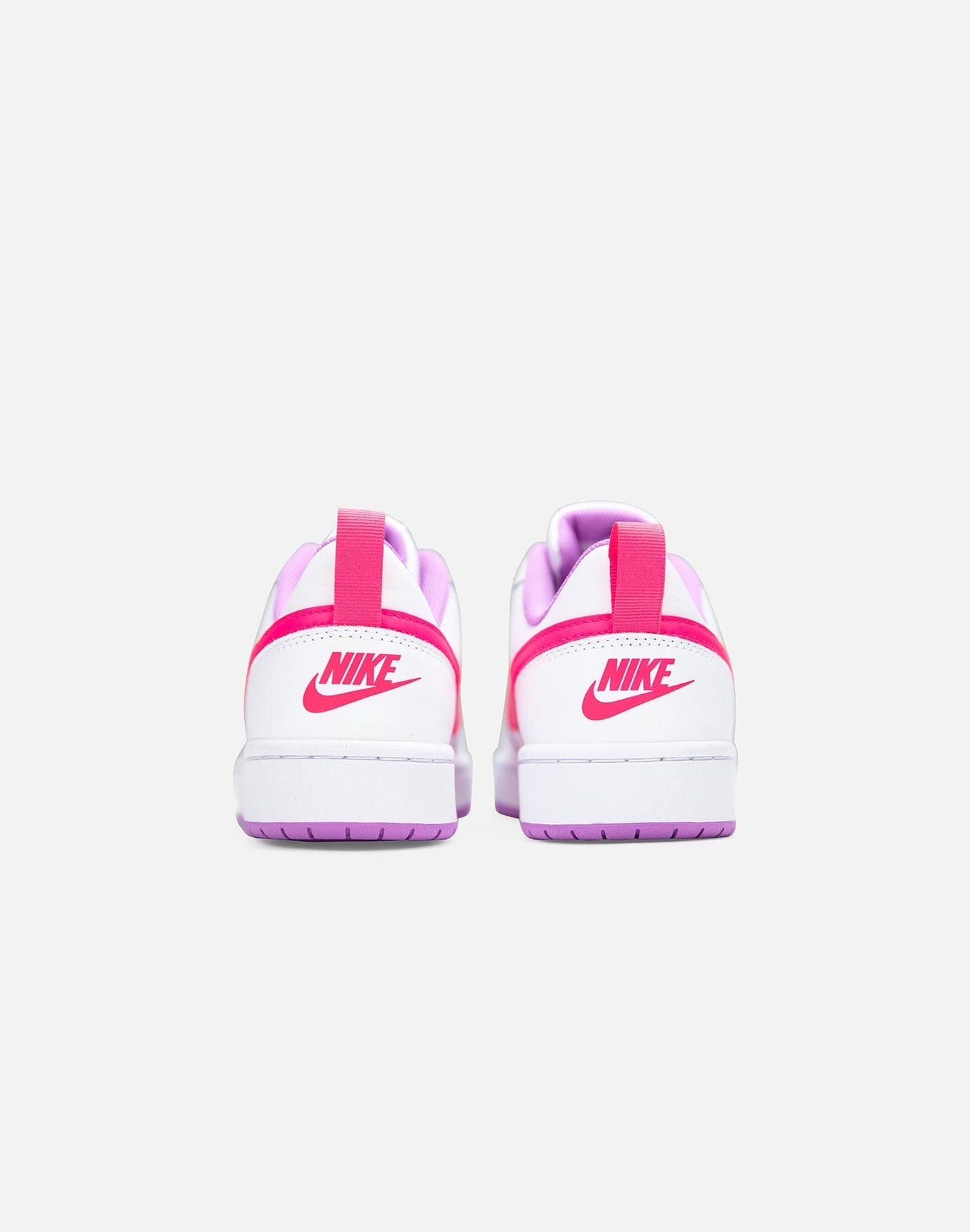NIKE KIDS COURT BOROUGH LOW 2 (PSV) - WHITE/HYPER PINK-FUCHSIA GLOW/HYPER ROSE