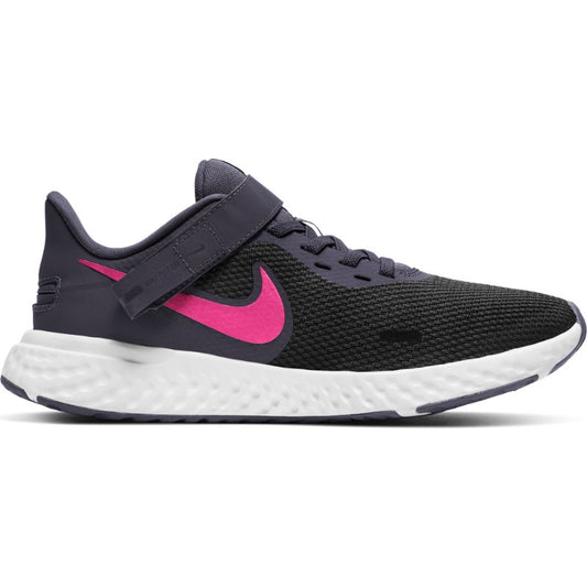 NIKE WOMENS REVOLUTION 5 FLYEASE - BLACK/HYPER PINK-CAVE PURPLE