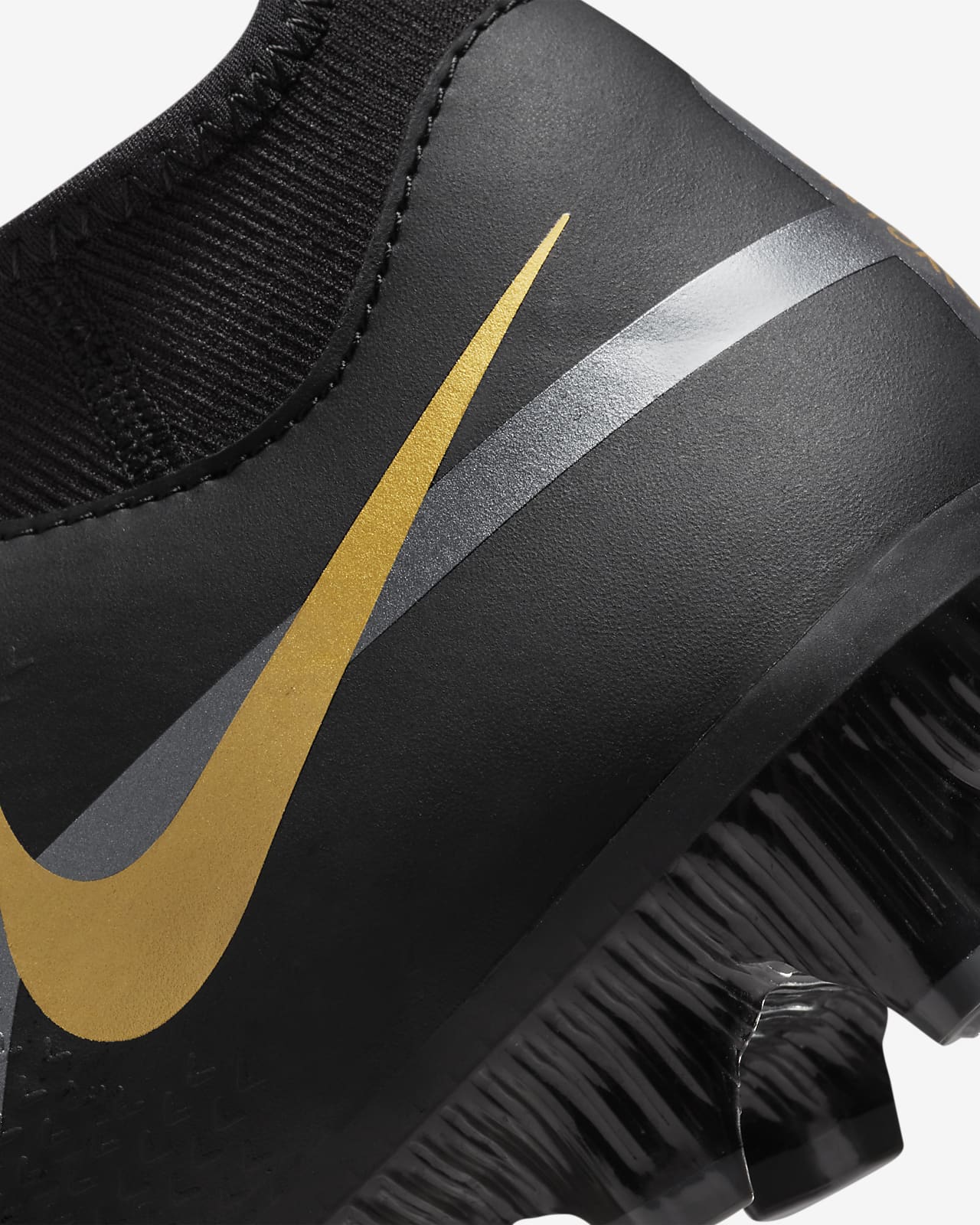 NIKE PHANTOM GT2 ACADEMY DF FG/MG - BLACK/METALLIC DARK GREY