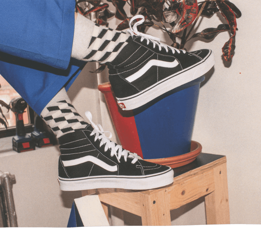 VANS SK8-HI - BLACK/WHITE