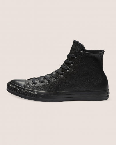 CONVERSE Chuck Taylor All Star Leather High Top Black Black
