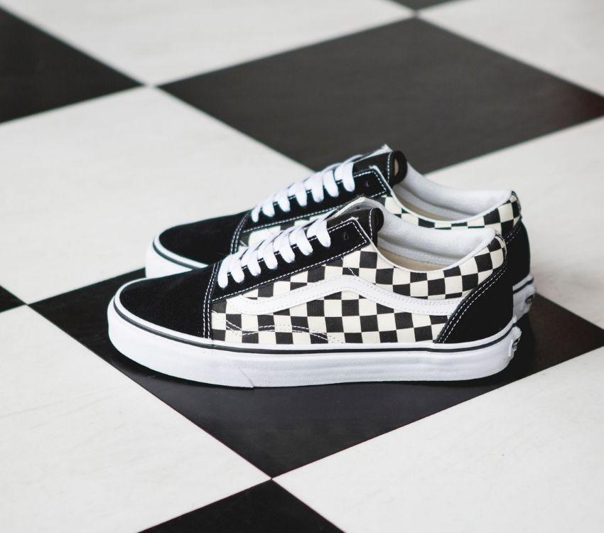 VANS OLD SKOOL PRIMARY CHECK - BLACK/WHITE