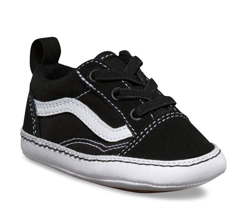 VANS INFANT OLD SKOOL CRIB BLACK WHITE Lotsa Shoes