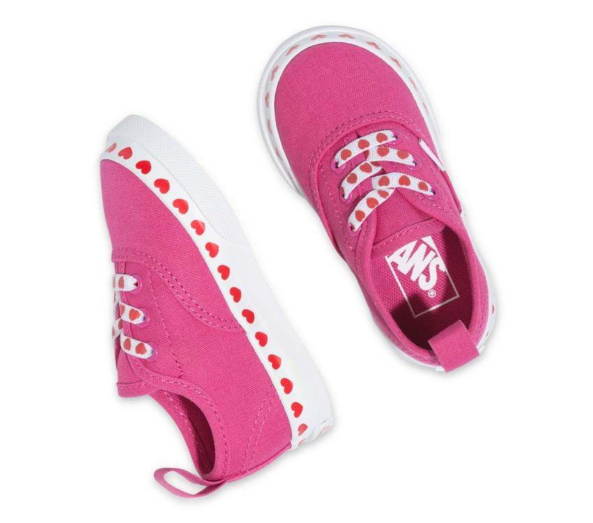 VANS INFANT AUTHENTIC HEART - Fuchsia Purple/High Risk Red