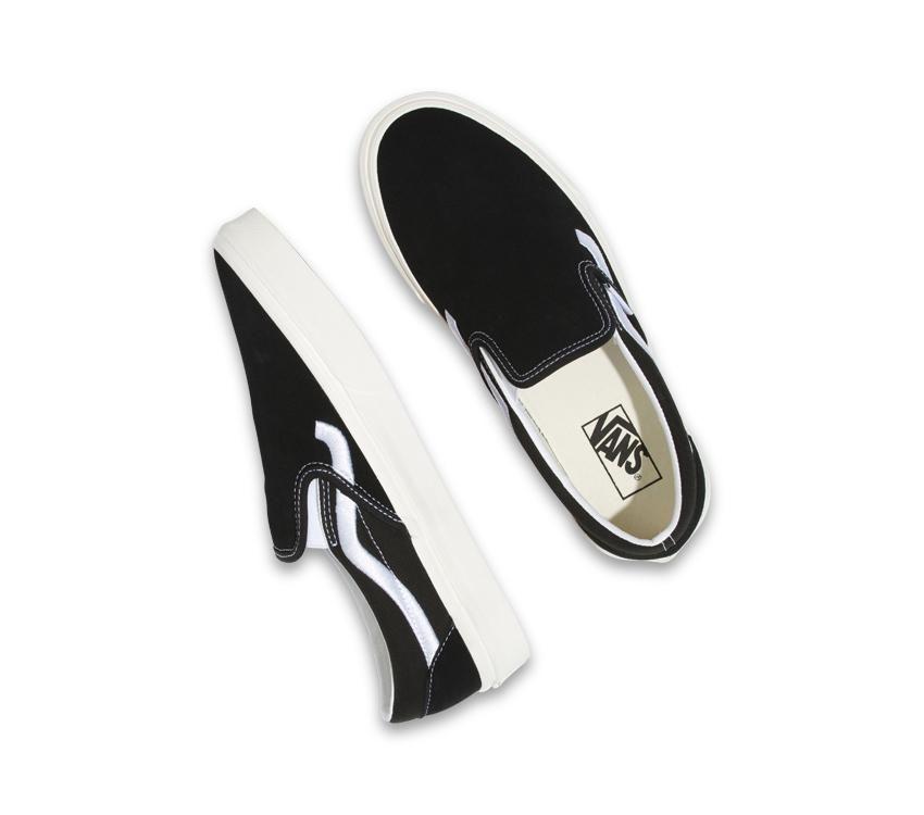 Black van slip ons sales