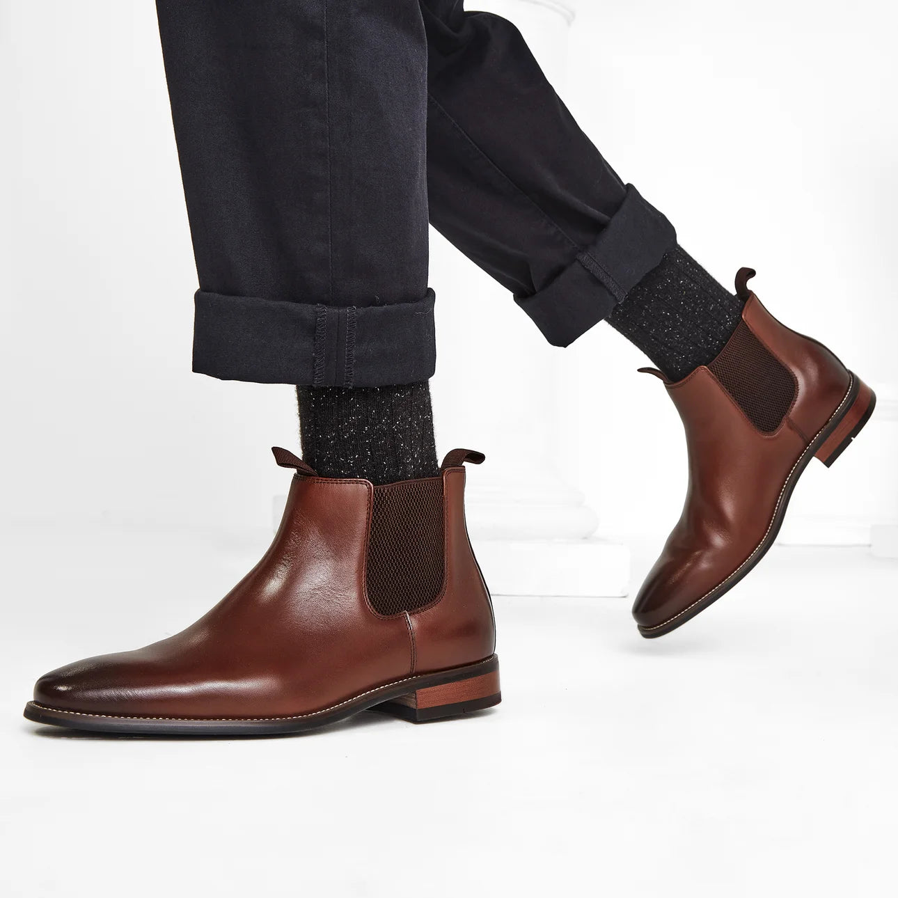 HUSH PUPPIES WISCONSIN - COGNAC BURNISH