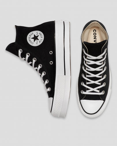 CONVERSE Womens Converse Chuck Taylor All Star Canvas Lift High Top - BLACK/WHITE/WHITE