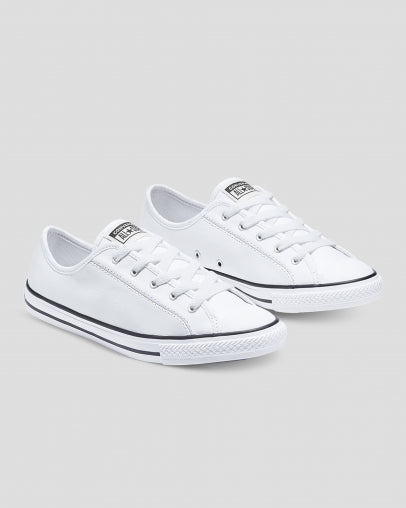 CONVERSE WOMENS CT ALL STAR DAINTY LOW - WHITE/BLACK/WHITE